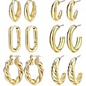 17 Mile Store Gold Hoop Earrings Set