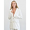 4th & Reckless Chrishelle Belted Back Blazer in Cream