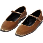 Aeyde Uma Velvet Mary-Jane Flats