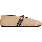 Alaia Ballet Flats in Paper Straw