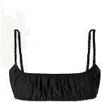 Alaia Gathered Cotton-Poplin Bralette