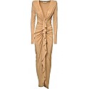 Alexandre Vauthier Draped Micro Studded Jersey Dress