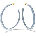 Alison Lou Large Jelly Hoops in Dusty Blue