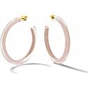 Alison Lou Medium Classic Jelly Hoops in Nude
