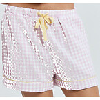 All for Mimi Purple Gingham Pj Shorts