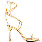 Amina Muaddi Henson Embellished Metallic Leather Sandals