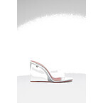 Amina Muaddi Lupita Glass Wedge