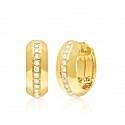 Anne Sisteron 14Kt Yellow Gold Diamond Huggies