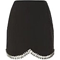 Area Embellished Viscose Blend Mini Skirt