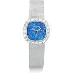 Audemars Piguet 1985 White Gold and Diamond Set Bracelet Watch with Opal Dial