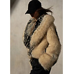 Auter Faux Fur the Fox Jacket Sand Noir