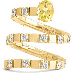 Bague Serpent Shiraz Diamant or Jaune