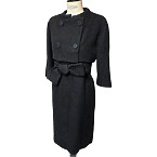 Balenciaga Black Wool Boucle Cropped Jacket