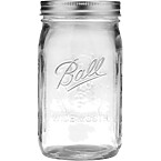 Ball Wide Mouth Glass Mason Jars with Lids 32Oz