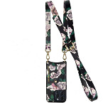 Bandolier Hailey Side Slot Leather Crossbody Bandolier in Ceci Dark Floral/Gold