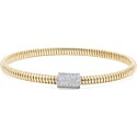 Beladora Thin Tubogas Bracelet with Diamond Clasp, in 18K Yellow Gold