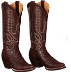 M L Leddys Brown Cowboy Boots