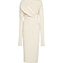 Bottega Veneta Asymmetric Draped Knitted Midi Dress