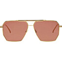 Bottega Veneta Aviator Metal Frame Sunglasses