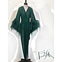 Boudoir by D’lish Deep Green Sheer Selene Dressing Gown