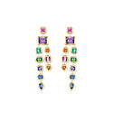 Brent Neale One-of-a-Kind Rainbow Pillow Drop Earrings