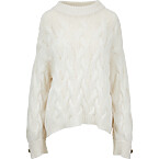 Brunello Cucinelli Cashmere Feather Cable Knit Sweater