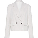 Brunello Cucinelli Striped Cropped Blazer