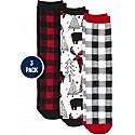 Childrens Place Adult Matching Family Buffalo Plaid Crew Socks 3-Pack