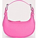 By Far Mini Soho Hot Pink Flat Grain Leather Bag