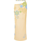 Bydee Nammos Crochet Maxi Skirt in Zesti