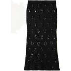 Calle Del Mar Floral Crocheted Midi Skirt