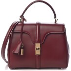 Celine 16 Top Handle Bag in Burgundy