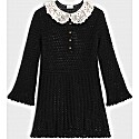 Celine Babydoll Mini Dress in Crocheted Cotton