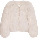 Celine Long Goat Hair Crew Neck Jacket