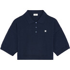 Celine Triomphe Cropped Polo in Wool