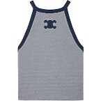 Celine Triomphe Tank Top in Striped Jersey