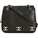 Chanel 1991 Vintage Black Caviar Bag