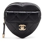 Chanel Heart Zipped Wrist Purse