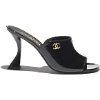 Chanel Patent Calfskin Mules in Black