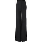 Chloe High-Rise Flared Pants in Wool Grain De Poudre