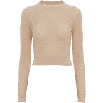 Chloe Pointelle-Knit Cotton Sweater