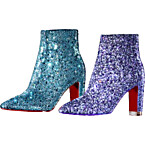 Christian Louboutin Custom Boots in Blue/Purple