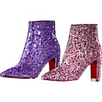 Christian Louboutin Custom Boots in Purple/Pink