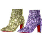 Christian Louboutin Custom Boots in Yellow/Purple