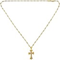 Chrome Hearts 22K Yellow Gold Diamond Cross Necklace