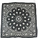 Chrome Hearts Ch Black and White Silk Scarf