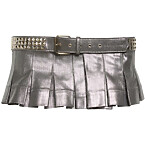 Collina Strada Pleated Pyramid Stud Belt