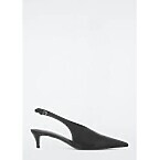 Cos Pointed Leather Slingback Kitten Heels