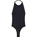 Courreges Crystal-Embellished Halter Bodysuit