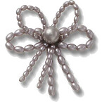 Crocs Grey Pearl Beaded Bow